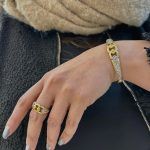 دستبند ست تراش نرخ خام طلا کل 12/5%